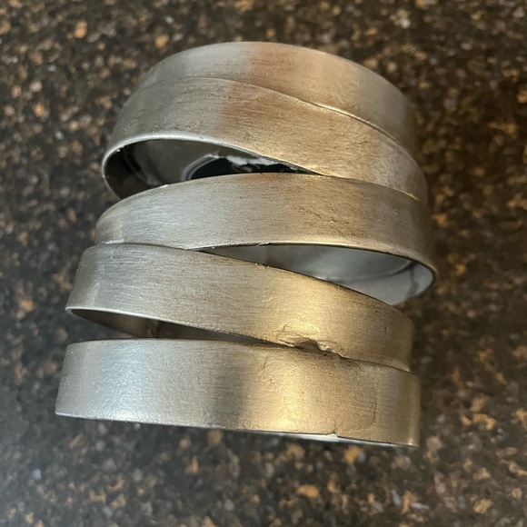 2 Uttermost Industrial Candle Holders Rustic Metal Twist Contemporary 4.5”W - Picture 5 of 15